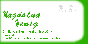 magdolna henig business card